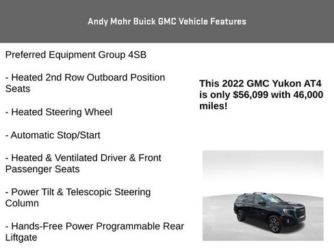 Used 2022 GMC Yukon AT4 w/ Max Trailering Package image 20