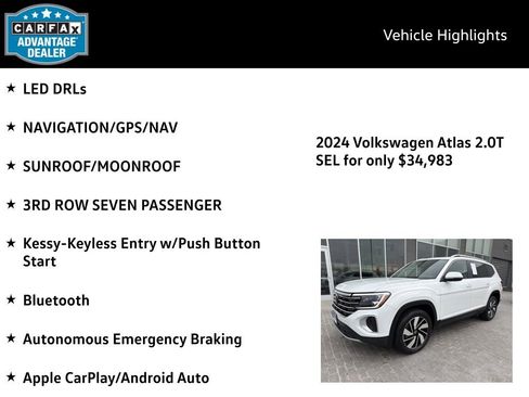Certified 2024 Volkswagen Atlas SEL image 4