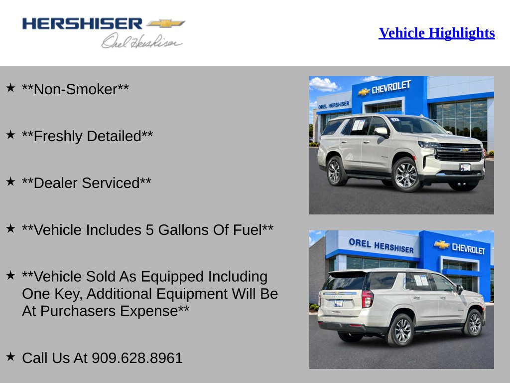 Used 2023 Chevrolet Tahoe LT w/ Luxury Package RWD image 2