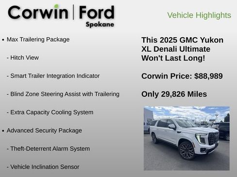 Used 2025 GMC Yukon XL Denali Ultimate AWD/4WD image 12