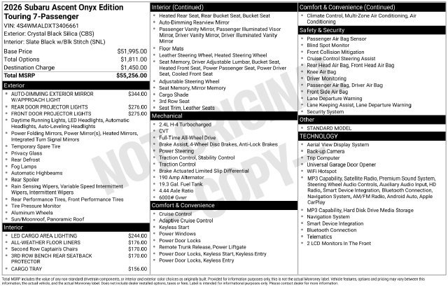Certified 2026 Subaru Ascent Bronze Edition AWD/4WD image 19