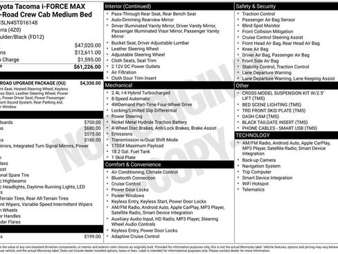 Used 2025 Toyota Tacoma TRD Off-Road w/ TRD Off Road Upgrade Package image 5