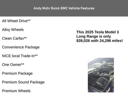 Used 2025 Tesla Model 3 Long Range AWD/4WD image 8