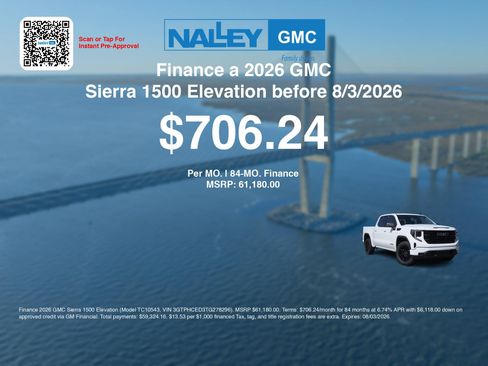 New 2026 GMC Sierra 1500 Elevation w/ Preferred Package RWD image 7