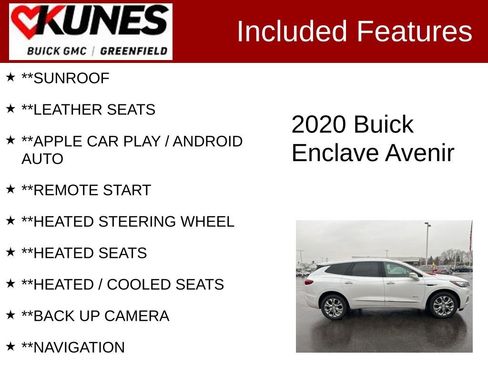 Used 2020 Buick Enclave Avenir w/ Avenir Technology Package image 2