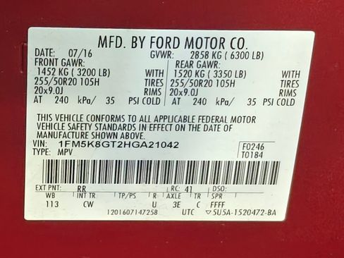 Used 2017 Ford Explorer Sport w/ Equipment Group 401A image 74