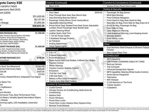 Used 2023 Toyota Camry XSE w/ Navigation Package FWD image 34