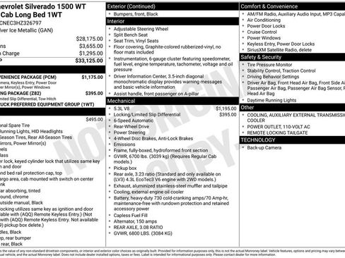 Used 2017 Chevrolet Silverado 1500 W/T w/ WT Convenience Package RWD image 2