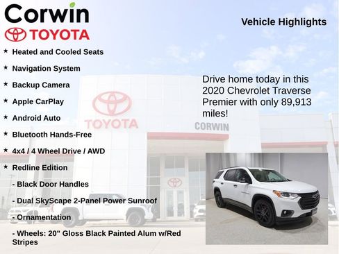 Used 2020 Chevrolet Traverse Premier w/ Redline Edition AWD/4WD image 6