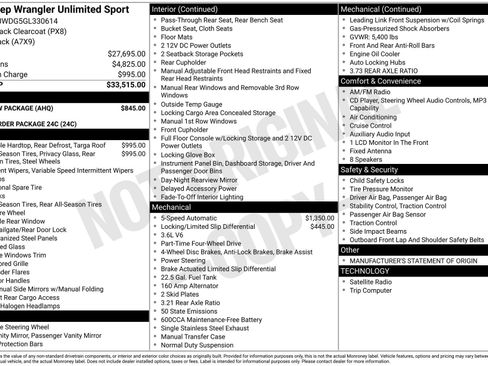 Used 2016 Jeep Wrangler Unlimited Sport w/ Max Tow Package AWD/4WD image 5