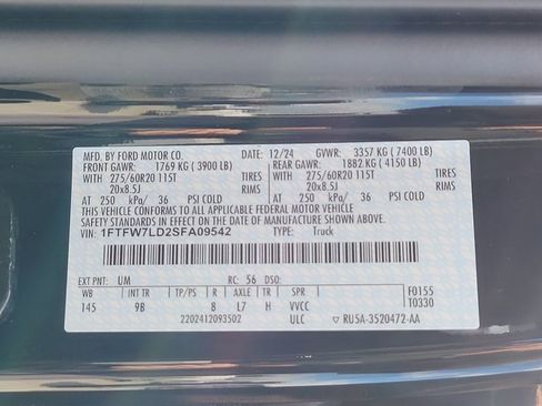 New 2025 Ford F150 Platinum w/ Equipment Group 702A High image 14