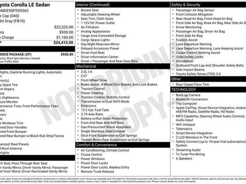 Used 2025 Toyota Corolla LE w/ Convenience Package FWD image 5