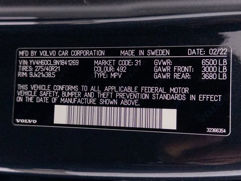 Used 2022 Volvo XC90 T8 Inscription w/ Advanced Package image 38