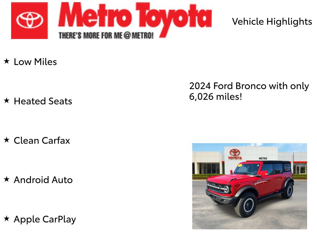 Used 2024 Ford Bronco Outer Banks w/ Sasquatch Package AWD/4WD image 8