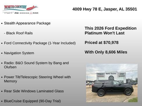Used 2026 Ford Expedition Platinum w/ Stealth Appearance Package AWD/4WD image 22