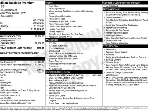 Certified 2024 Cadillac Escalade Premium Luxury w/ Performance Package AWD/4WD image 42