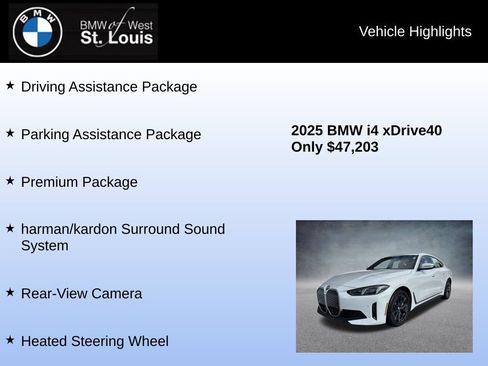 Used 2025 BMW i4 xDrive40i w/ Premium Package AWD/4WD image 8