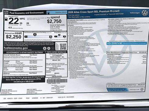New 2026 Volkswagen Atlas Cross Sport SEL Premium R-Line image 19