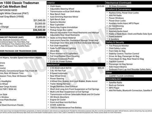 Used 2019 RAM 1500 Tradesman w/ Tradesman SXT Package image 36