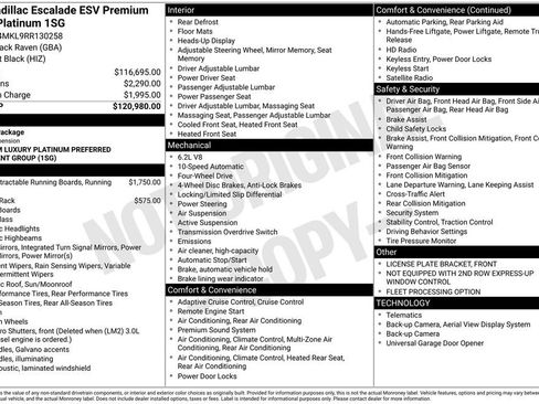 Used 2024 Cadillac Escalade ESV Premium Luxury Platinum AWD/4WD image 7