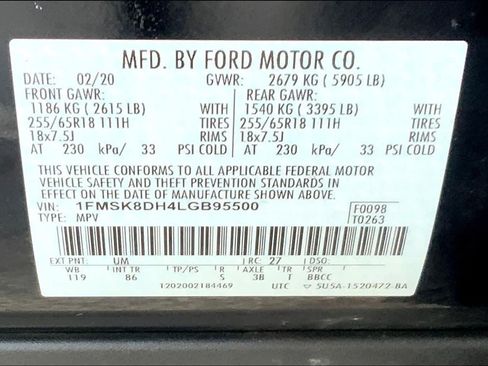 Used 2020 Ford Explorer XLT w/ Comfort Package AWD/4WD image 33