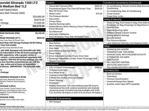Used 2021 Chevrolet Silverado 1500 LTZ w/ LTZ Premium Package AWD/4WD image 31