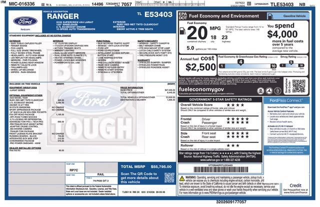 New 2026 Ford Ranger Lariat AWD/4WD image 23