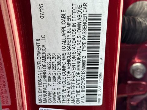 Certified 2025 Honda Accord Sport image 29