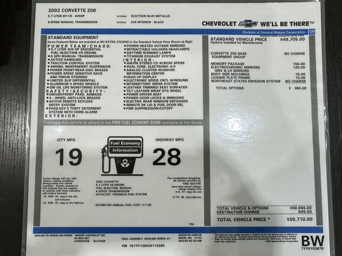 Used 2002 Chevrolet Corvette Z06 w/ Memory Pkg RWD image 13
