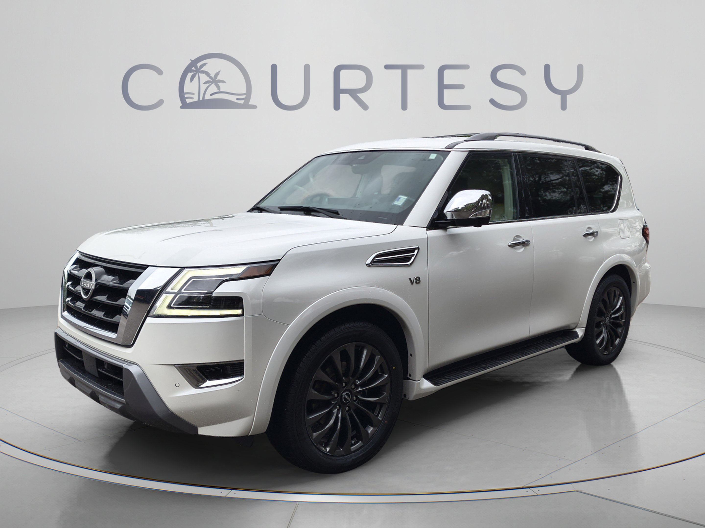 Certified 2022 Nissan Armada Platinum w/ Captain's Chairs Package RWD image 1