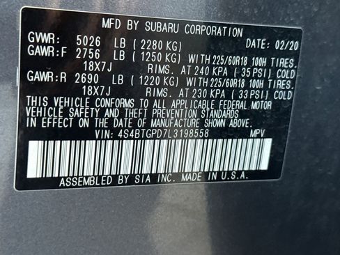 Used 2020 Subaru Outback Touring XT image 28