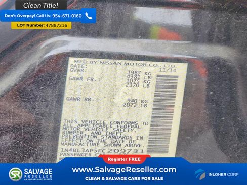 Used 2015 Nissan Altima 3.5 SL image 16