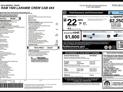 Used 2018 RAM 1500 Laramie w/ Convenience Group image 5