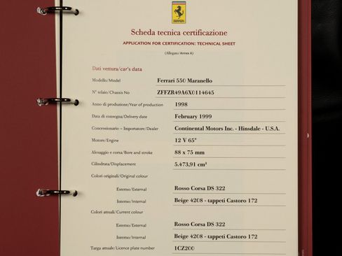 Used 1999 Ferrari 550 Maranello Coupe RWD image 39