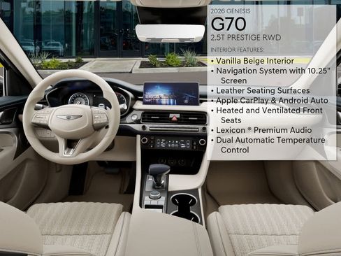 New 2026 Genesis G70 2.5T Prestige image 17
