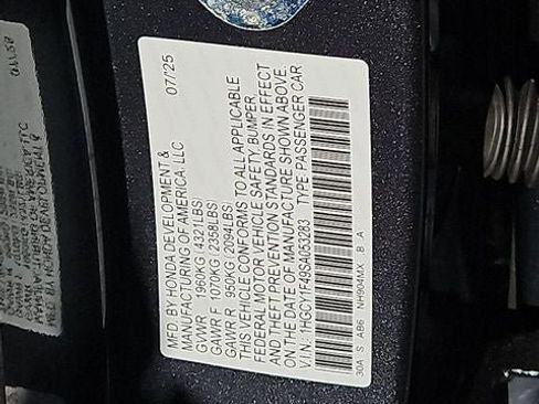 Certified 2025 Honda Accord SE image 31