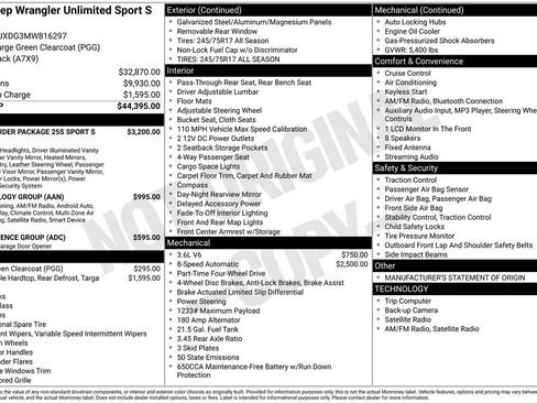 Used 2021 Jeep Wrangler Unlimited Sport image 28