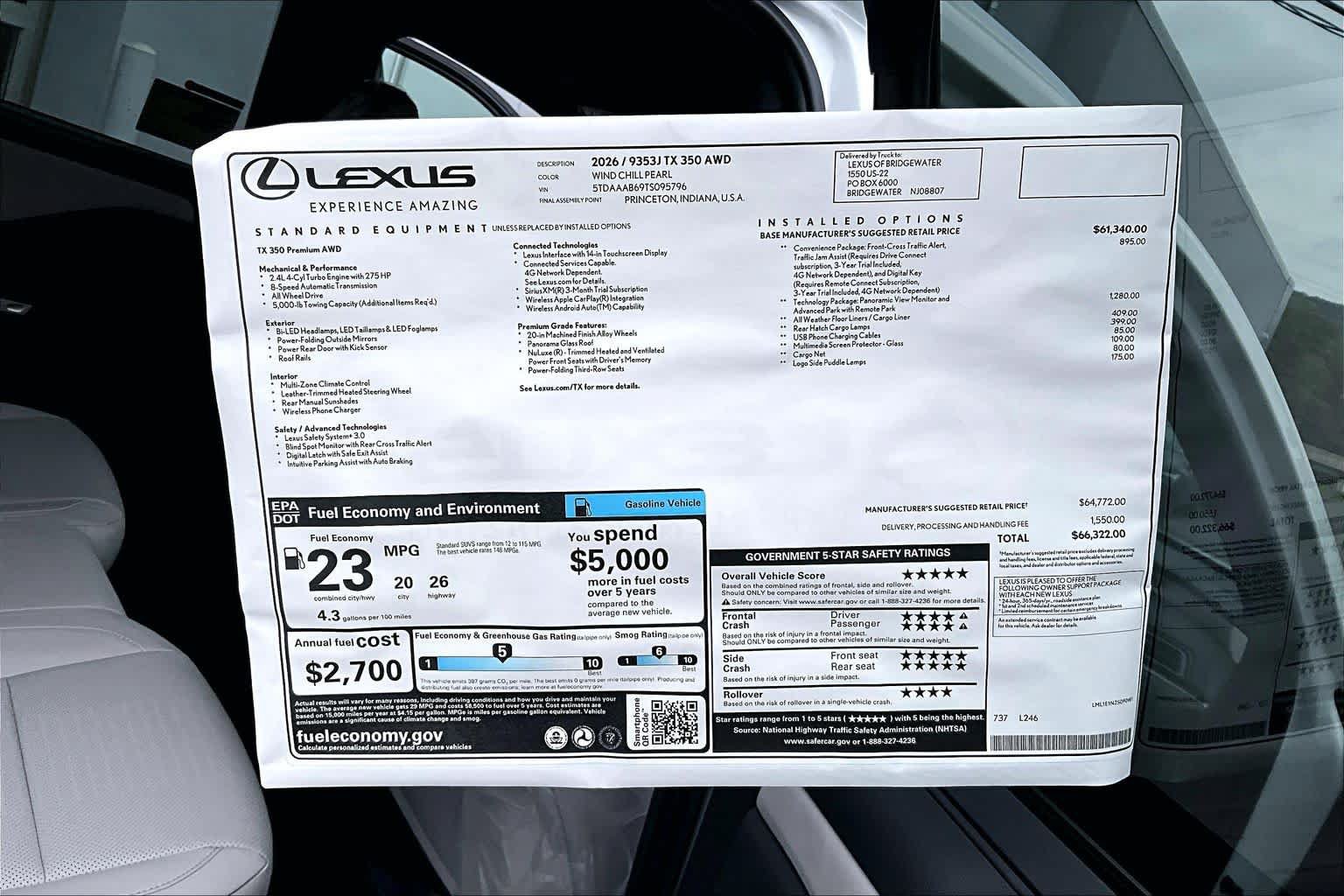 New 2026 Lexus TX 350 AWD image 13