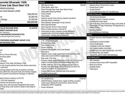 Used 2020 Chevrolet Silverado 1500 Custom w/ Custom Value Package image 11