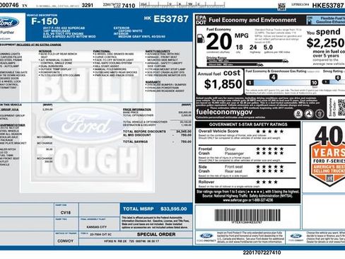 Used 2017 Ford F150 XL w/ Equipment Group 101A Mid image 2