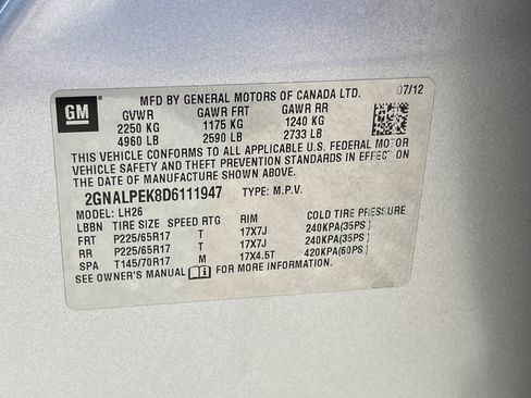 Used 2013 Chevrolet Equinox LT FWD image 10