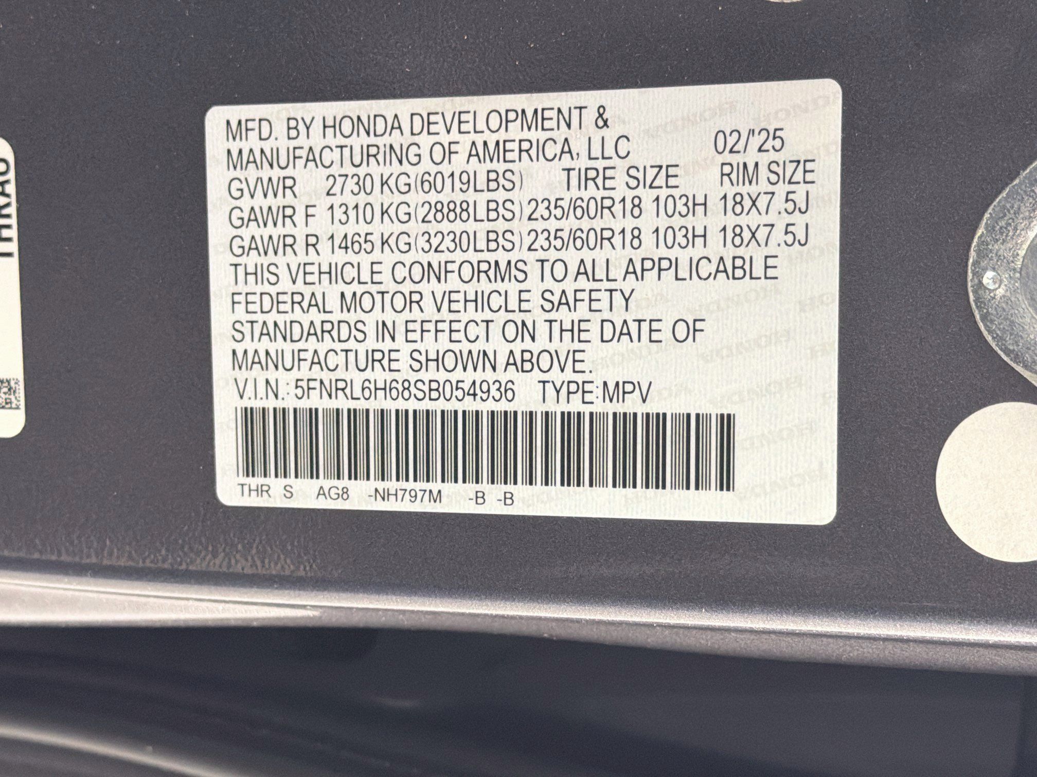 Used 2025 Honda Odyssey EX-L image 12