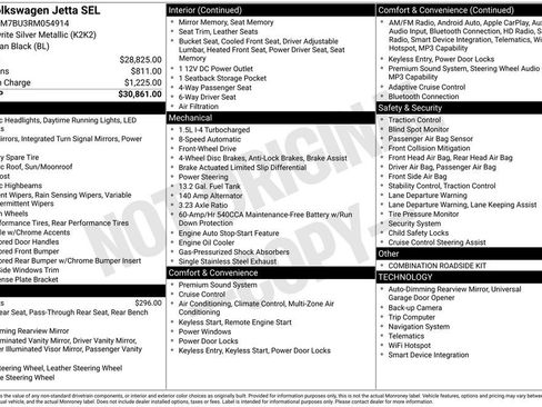 Certified 2024 Volkswagen Jetta SEL FWD image 39