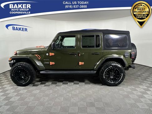 Used 2021 Jeep Wrangler Unlimited Sahara w/ Uconnect 4C Nav & Sound Group image 6