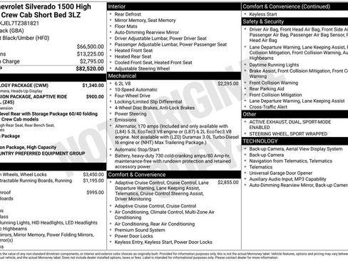New 2026 Chevrolet Silverado 1500 High Country w/ Technology Package AWD/4WD image 32