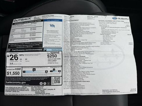 Used 2020 Subaru Outback Onyx Edition XT w/ Popular Package #2 AWD/4WD image 53