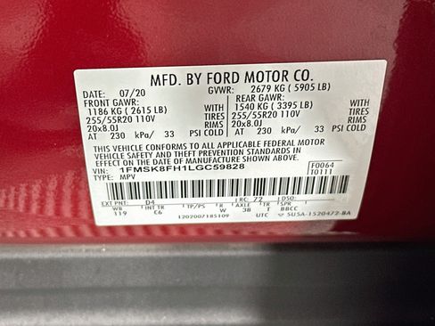 Used 2020 Ford Explorer Limited w/ Class III Trailer Tow Package AWD/4WD image 12