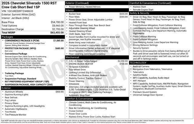 New 2026 Chevrolet Silverado 1500 RST w/ Convenience Package II AWD/4WD image 4