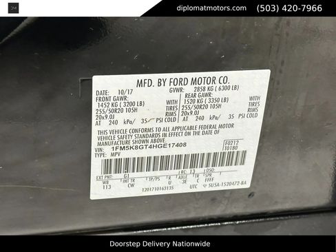 Used 2017 Ford Explorer Sport w/ Equipment Group 401A AWD/4WD image 55