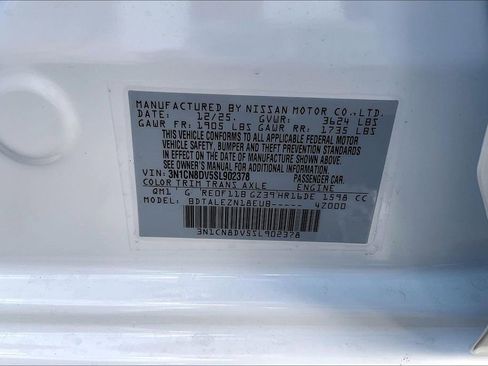 New 2025 Nissan Versa S w/ Trunk Package FWD image 19